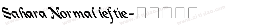 Sahara Normal leftie字体转换